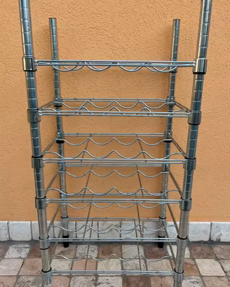 Portabottiglie acciaio inox con 24 bottiglie