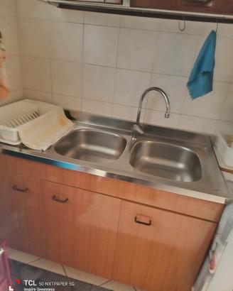 lavandino due vasche e gocciolatoio 