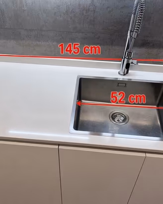 Top cucina Scavolini quarzo bianco
