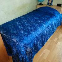 copriletto queen size blu damascato