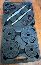 Valigietta manubri con pesi