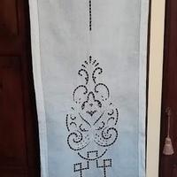 Tenda a vetro singola ricamo intaglio 180x45