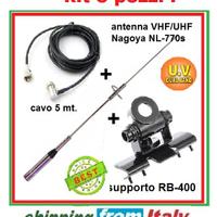 Antenna kit radioamatore con cavo e supporto