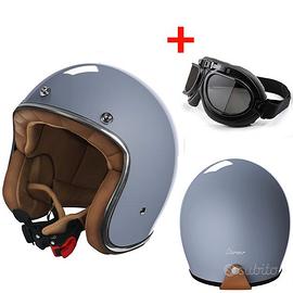 CASCO JET VINTAGE MOTO STORMER NARDO OCCHIALI FUME