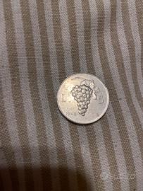 5 lire repubblica Italiana 1948 grappolo uva
