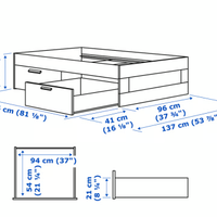 Struttura letto con cassetti - 90x200 - IKEA