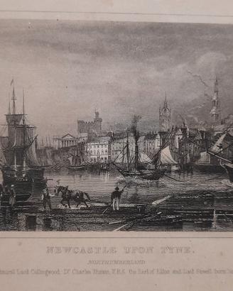 INCISIONE INGLESE 1830 NEWCASTLE