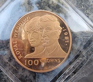 moneta oro  100 crowns 