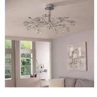 Lampadario neoclassico Adriana nichel  floreale