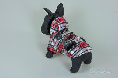 Cappottino tartan rosso per cane