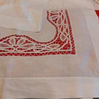 sverso  in fine misto lino con inserto  di rinasci