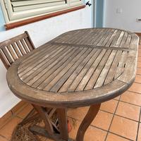 Tavolo legno esterno da giardino