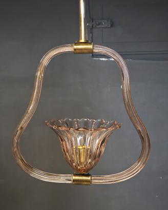 Murano anni ’40  Lampada a sospensione Vetro roseo