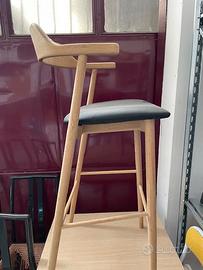 1 Sgabello h.80 Rovere Grezzo Scandinavo