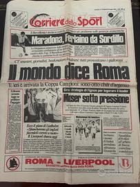 Corriere dello sport 29/05/1984 Roma Liverpool