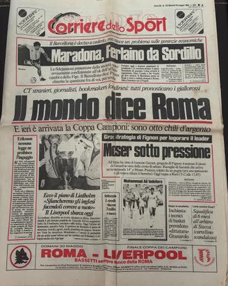 Corriere dello sport 29/05/1984 Roma Liverpool