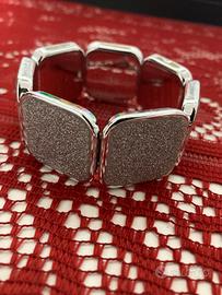 Bracciale argentato elasticizzato