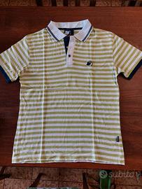 tshirt a righe verde e bianco