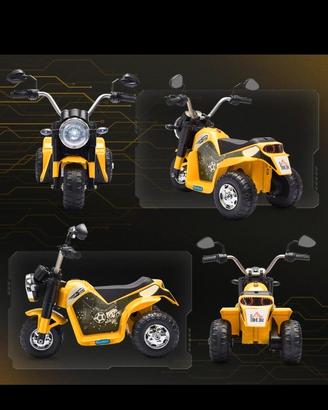 Moto Elettrica Bambini 18-36 Mesi Gialla 