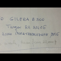 Moto Gilera b300 extra con libretto di proprietà