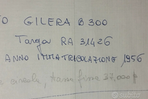 Moto Gilera b300 extra con libretto di proprietà