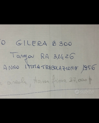 Moto Gilera b300 extra con libretto di proprietà