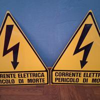 Cartello corrente elettrica 