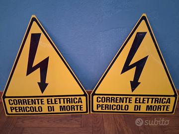 Cartello corrente elettrica 