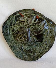 Maschera Agamennone in terracotta da parete 
