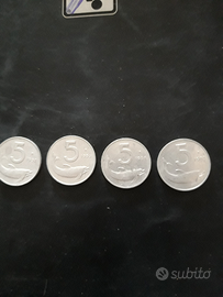 5 lire del 1952 1953 1954 1955