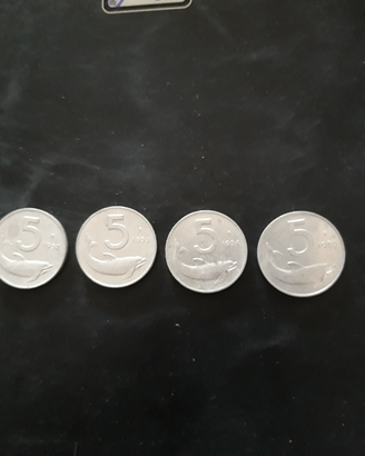 5 lire del 1952 1953 1954 1955
