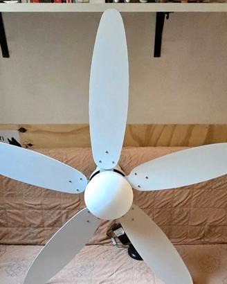 lampadario con pale per ventilazione 
