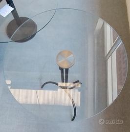 Tavolino in ferro e cristallo METAL