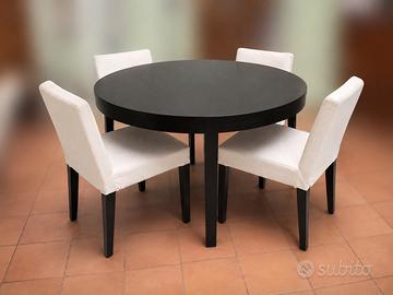 Set Tavolo rotondo 115cm + 4 sedie Ikea