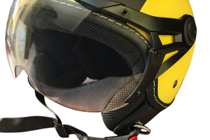 Casco moto Demi-Jet giallo Sparco SP501 taglia XS