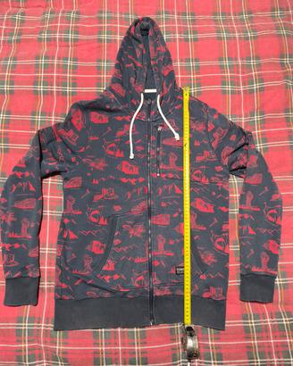 Felpa Element con cappuccio e zip taglia m 