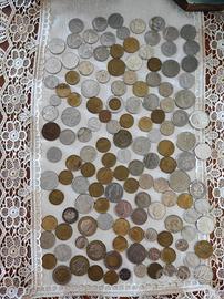  45 Banconote italiane ed estere +monete vintage 