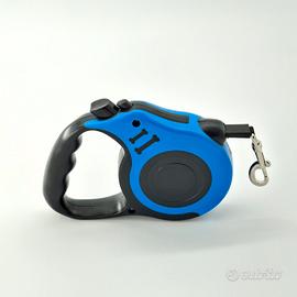 Guinzaglio allungabile cane 5 metri blu automatico