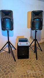 Impianto Audio DJ Mackie 450 (Usa) + DVR + Vestax