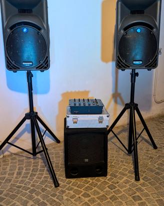 Impianto Audio DJ Mackie 450 (Usa) + DVR + Vestax