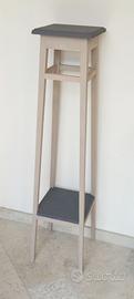 Portafiori colonna trespolo alzatina in legno