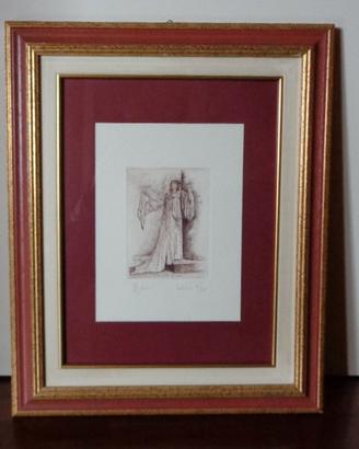 Eleonora Duse - Incisione a bulino di A. Galeazzi