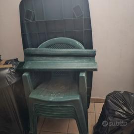 tavolo da giardino con sei sedie 