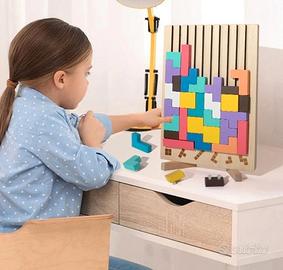 Puzzle 3D in Legno “Tetris Kids” Montessori Magia