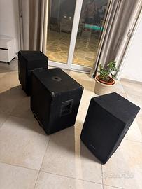 impianto con subwofer e 2 casse