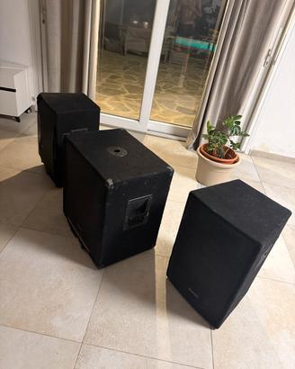 impianto con subwofer e 2 casse