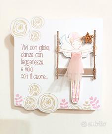 Quadretto in legno con ballerina 
