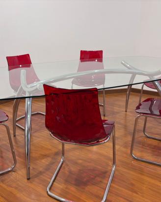 Tavolo design e sedie Calligaris Ice