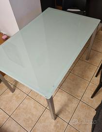 Tavolo 6 posti in vetro temperato