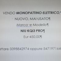 Monopattino elettrico NIU